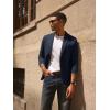 imagePJ PAUL JONES Mens Knit Blazer Casual One Button Sport Coat Slim Fit Lightweight Blazer JacketNavy Blue
