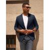 imagePJ PAUL JONES Mens Knit Blazer Casual One Button Sport Coat Slim Fit Lightweight Blazer JacketNavy Blue
