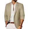imagePJ PAUL JONES Mens Blazer Casual Sport Coats Lightweight One Button Suit Jacket for SummerKhaki