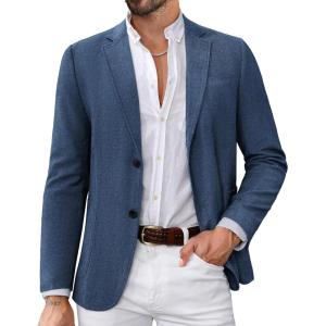 imagePJ PAUL JONES Mens Blazers Sport Coats Casual Lightweight Two Button Business Suit JacketsBlue