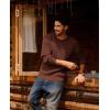 imagePJ PAUL JONES Mens Crewneck Sweater Knitted Textured Casual Pullover for WinterCoffee