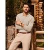 imagePJ PAUL JONES Mens Sweater Long Sleeve V Neck Pullover Sweater Knitted Textured SweaterBeige