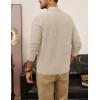 imagePJ PAUL JONES Mens Sweater Long Sleeve V Neck Pullover Sweater Knitted Textured SweaterBeige