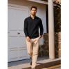 imagePJ PAUL JONES Mens Sweater Long Sleeve V Neck Pullover Sweater Knitted Textured SweaterBlack