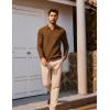 imagePJ PAUL JONES Mens Sweater Long Sleeve V Neck Pullover Sweater Knitted Textured SweaterCoffee