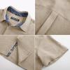 imagePJ PAUL JONES Mens Casual Short Sleeve Button Down Shirt Summer Beach Wedding ShirtKhaki