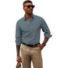 imagePJ PAUL JONES Mens Dress Shirts Wrinkle Free Stretch Button Down Shirt Casual Long Sleeve Business ShirtsBlue Gray