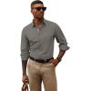 imagePJ PAUL JONES Mens Dress Shirts Wrinkle Free Stretch Button Down Shirt Casual Long Sleeve Business ShirtsCoffee
