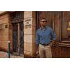 imagePJ PAUL JONES Mens Dress Shirts Wrinkle Free Stretch Button Down Shirt Casual Long Sleeve Business ShirtsDenim Blue