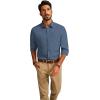 imagePJ PAUL JONES Mens Dress Shirts Wrinkle Free Stretch Button Down Shirt Casual Long Sleeve Business ShirtsDenim Blue