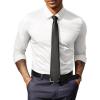 imagePJ PAUL JONES Mens Dress Shirt Long Sleeve Stretch Casual Business Wrinkle Free Slim Fit Shirt for Wedding Office TravelWhite