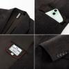 imagePJ PAUL JONES Mens 2 Piece Suit Vintage Herringbone Tweed Suits 2 Button Peak Lapel Blazer Pants SetCoffee
