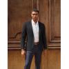 imagePJ PAUL JONES Mens Casual Blazer One Button Lightweight Sport Coats Solid Notched Lapel Suit JacketsBlack