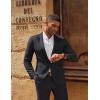 imagePJ PAUL JONES Mens Casual Blazer One Button Lightweight Sport Coats Solid Notched Lapel Suit JacketsBlack
