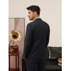 imagePJ PAUL JONES Mens Casual Blazer One Button Lightweight Sport Coats Solid Notched Lapel Suit JacketsBlack