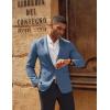 imagePJ PAUL JONES Mens Casual Blazer One Button Lightweight Sport Coats Solid Notched Lapel Suit JacketsBlue