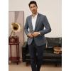 imagePJ PAUL JONES Mens Casual Blazer One Button Lightweight Sport Coats Solid Notched Lapel Suit JacketsGrey