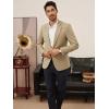 imagePJ PAUL JONES Mens Casual Blazer One Button Lightweight Sport Coats Solid Notched Lapel Suit JacketsKhaki