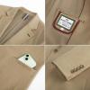 imagePJ PAUL JONES Mens Casual Blazer One Button Lightweight Sport Coats Solid Notched Lapel Suit JacketsKhaki