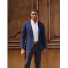 imagePJ PAUL JONES Mens Casual Blazer One Button Lightweight Sport Coats Solid Notched Lapel Suit JacketsNavy Blue