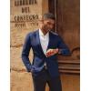 imagePJ PAUL JONES Mens Casual Blazer One Button Lightweight Sport Coats Solid Notched Lapel Suit JacketsNavy Blue