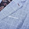 imagePJ PAUL JONES Mens Casual Sport Coats Two Buttons Lightweight Business Sport BlazerPlaid Sky Blue
