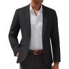 imagePJ PAUL JONES Mens Casual Blazer One Button Lightweight Sport Coats Solid Notched Lapel Suit JacketsBlack