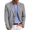 imagePJ PAUL JONES Mens Casual Sport Coats Two Buttons Lightweight Business Sport BlazerLight Grey