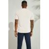 imagePJ PAUL JONES Mens Knitted Polo Shirts Short Sleeve Textured Pullover Golf Polo T ShirtsWhitewavy