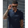 imagePJ PAUL JONES Mens Short Sleeve Texture Polo Shirts Casual Wrinkle Free Stretch Knit Golf Shirt TopsDark Blue