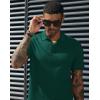 imagePJ PAUL JONES Mens Short Sleeve Texture Polo Shirts Casual Wrinkle Free Stretch Knit Golf Shirt TopsGreen