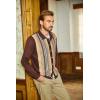 imagePJ PAUL JONES Mens Button Down Polo Shirts Striped Knitted Cardigan SweatersBrownlong Sleeve