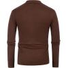imagePJ PAUL JONES Mens Button Down Polo Shirts Striped Knitted Cardigan SweatersBrownlong Sleeve
