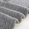 imagePJ PAUL JONES Mens Cardigan Sweater Button Down Stand Collar Cardigans Long Sleeve Cable Knit SweatersLight Grey