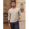 imagePJ PAUL JONES Mens Crewneck Sweaters Slim Fit Lightweight Knit Pullover Sweaters for CasualApricot