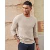imagePJ PAUL JONES Mens Crewneck Sweaters Slim Fit Lightweight Knit Pullover Sweaters for CasualApricot