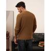 imagePJ PAUL JONES Mens Crewneck Sweaters Slim Fit Lightweight Knit Pullover Sweaters for CasualCoffee