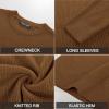 imagePJ PAUL JONES Mens Crewneck Sweaters Slim Fit Lightweight Knit Pullover Sweaters for CasualCoffee