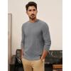 imagePJ PAUL JONES Mens Crewneck Sweaters Slim Fit Lightweight Knit Pullover Sweaters for CasualGray