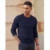 imagePJ PAUL JONES Mens Crewneck Sweaters Slim Fit Lightweight Knit Pullover Sweaters for CasualNavy Blue