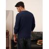 imagePJ PAUL JONES Mens Crewneck Sweaters Slim Fit Lightweight Knit Pullover Sweaters for CasualNavy Blue