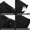 imagePJ PAUL JONES Mens Dress Pants Vintage Pleated Tapered Cropped Trousers Extended Waist Dress Pant Casual SlacksBlack