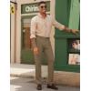 imagePJ PAUL JONES Mens Dress Pants Vintage Pleated Tapered Cropped Trousers Extended Waist Dress Pant Casual SlacksBrown