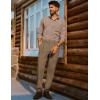 imagePJ PAUL JONES Mens Dress Pants Vintage Pleated Tapered Cropped Trousers Extended Waist Dress Pant Casual SlacksBrown