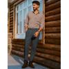 imagePJ PAUL JONES Mens Dress Pants Vintage Pleated Tapered Cropped Trousers Extended Waist Dress Pant Casual SlacksDark Gray
