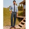 imagePJ PAUL JONES Mens Dress Pants Vintage Pleated Tapered Cropped Trousers Extended Waist Dress Pant Casual SlacksDark Gray