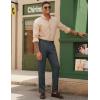 imagePJ PAUL JONES Mens Dress Pants Vintage Pleated Tapered Cropped Trousers Extended Waist Dress Pant Casual SlacksDark Gray