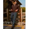 imagePJ PAUL JONES Mens Dress Pants Vintage Pleated Tapered Cropped Trousers Extended Waist Dress Pant Casual SlacksDark Gray