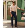 imagePJ PAUL JONES Mens Dress Pants Vintage Pleated Tapered Cropped Trousers Extended Waist Dress Pant Casual SlacksNavy Blue