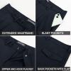 imagePJ PAUL JONES Mens Dress Pants Vintage Pleated Tapered Cropped Trousers Extended Waist Dress Pant Casual SlacksNavy Blue